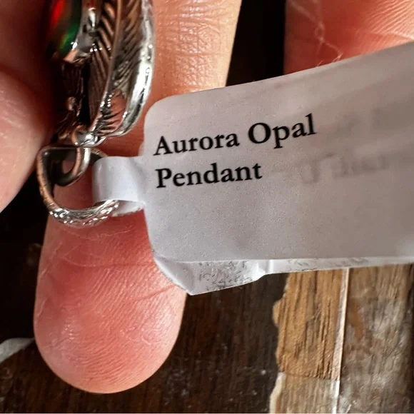 Aurora Opal, Sterling Silver NWT Dainty Pendant wholesale $55 USD, just pendant - Picture 3 of 8